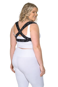 Back Posture Corrector for Plus Size Women | Black Drizzle Back Side